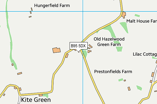 B95 5DX map - OS VectorMap District (Ordnance Survey)