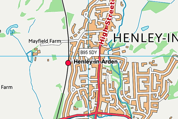 B95 5DY map - OS VectorMap District (Ordnance Survey)