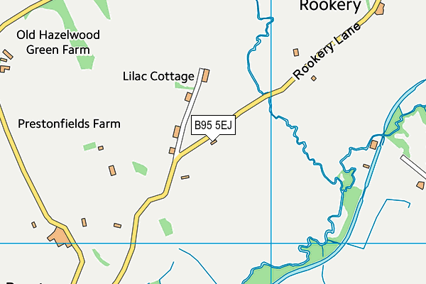 B95 5EJ map - OS VectorMap District (Ordnance Survey)