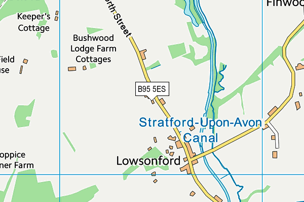 B95 5ES map - OS VectorMap District (Ordnance Survey)