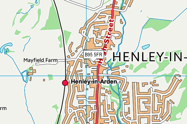 B95 5FR map - OS VectorMap District (Ordnance Survey)