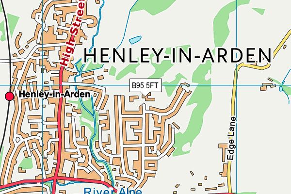 Henley-in-arden C Of E Primary School map (B95 5FT) - OS VectorMap District (Ordnance Survey)