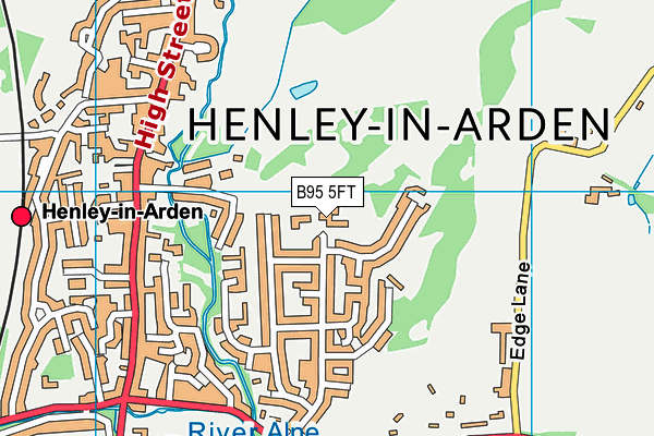 B95 5FT map - OS VectorMap District (Ordnance Survey)