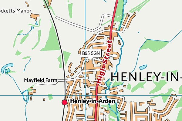 B95 5GN map - OS VectorMap District (Ordnance Survey)