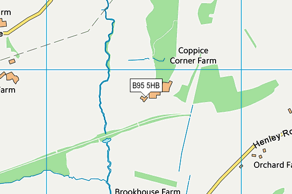 B95 5HB map - OS VectorMap District (Ordnance Survey)