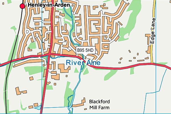 B95 5HD map - OS VectorMap District (Ordnance Survey)