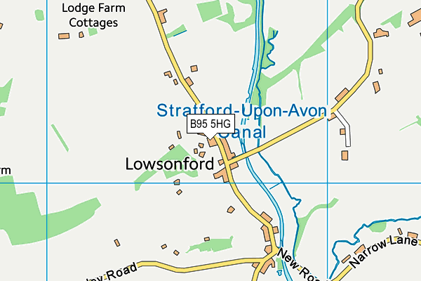 B95 5HG map - OS VectorMap District (Ordnance Survey)