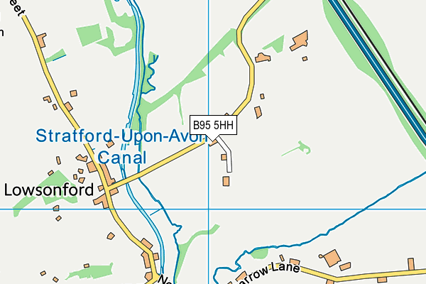 B95 5HH map - OS VectorMap District (Ordnance Survey)
