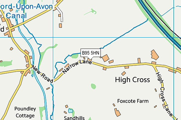 B95 5HN map - OS VectorMap District (Ordnance Survey)