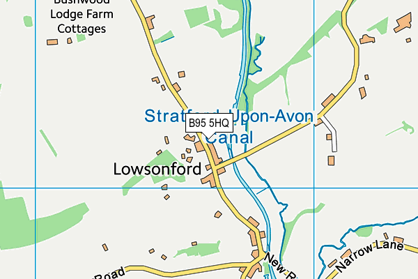 B95 5HQ map - OS VectorMap District (Ordnance Survey)