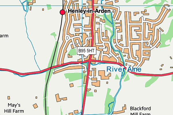 B95 5HT map - OS VectorMap District (Ordnance Survey)