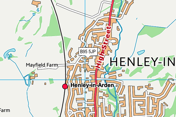 Henley-in-Arden Montessori Primary School map (B95 5JP) - OS VectorMap District (Ordnance Survey)