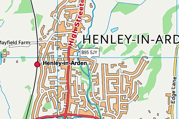 B95 5JY map - OS VectorMap District (Ordnance Survey)