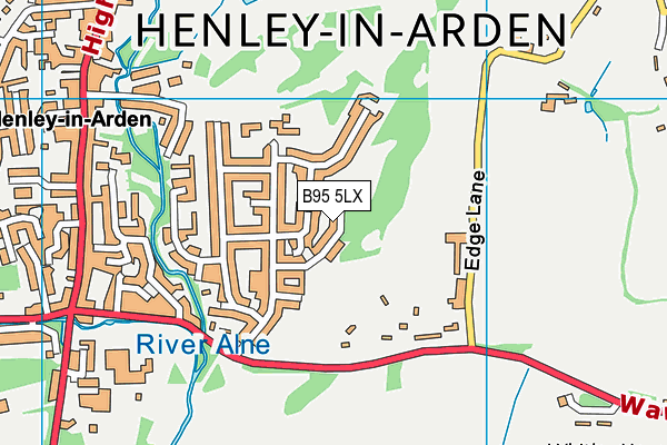 B95 5LX map - OS VectorMap District (Ordnance Survey)