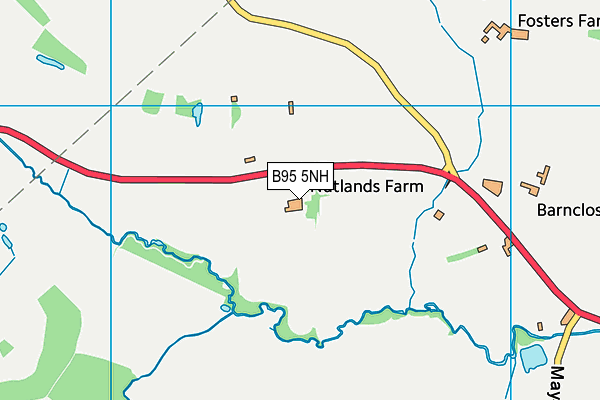 B95 5NH map - OS VectorMap District (Ordnance Survey)