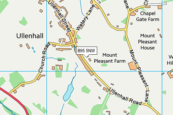 B95 5NW map - OS VectorMap District (Ordnance Survey)