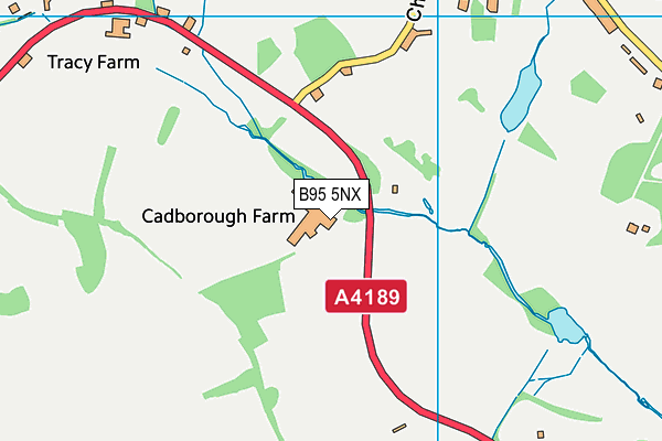 B95 5NX map - OS VectorMap District (Ordnance Survey)