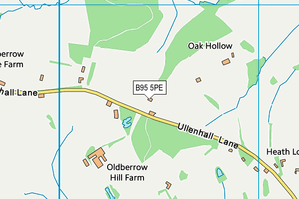 B95 5PE map - OS VectorMap District (Ordnance Survey)