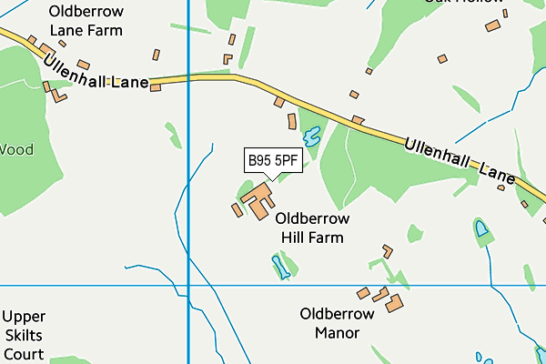 B95 5PF map - OS VectorMap District (Ordnance Survey)