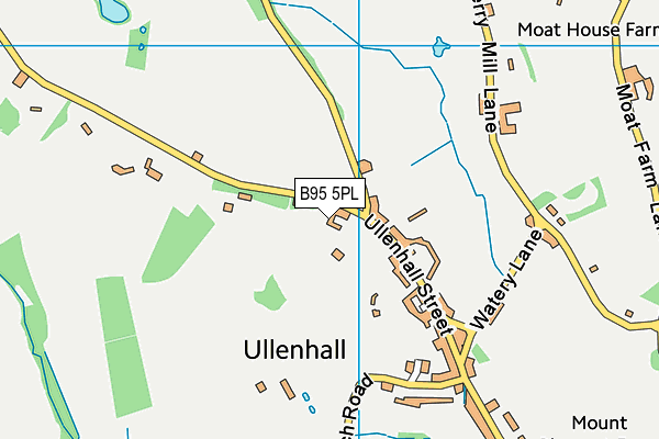 B95 5PL map - OS VectorMap District (Ordnance Survey)