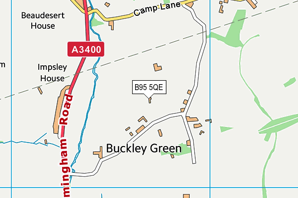 B95 5QE map - OS VectorMap District (Ordnance Survey)