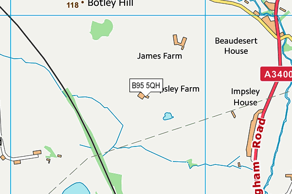 B95 5QH map - OS VectorMap District (Ordnance Survey)