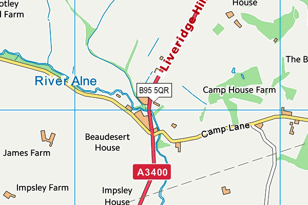 B95 5QR map - OS VectorMap District (Ordnance Survey)