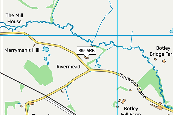 B95 5RB map - OS VectorMap District (Ordnance Survey)