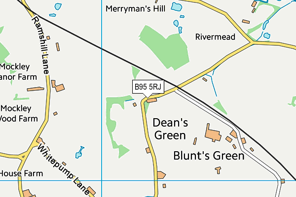 B95 5RJ map - OS VectorMap District (Ordnance Survey)