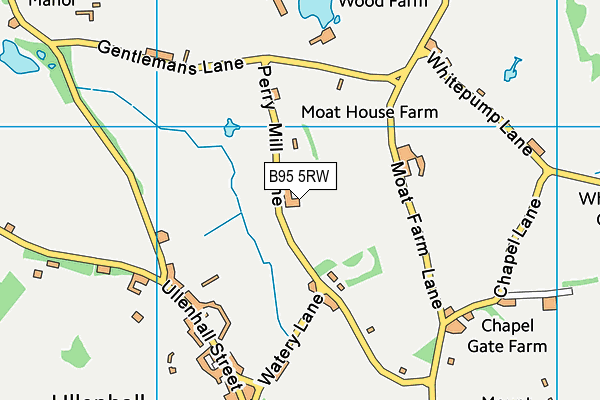 B95 5RW map - OS VectorMap District (Ordnance Survey)