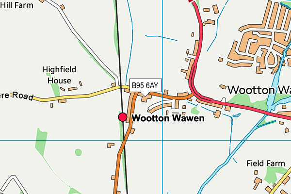 Wootton Wawen CofE Primary School map (B95 6AY) - OS VectorMap District (Ordnance Survey)