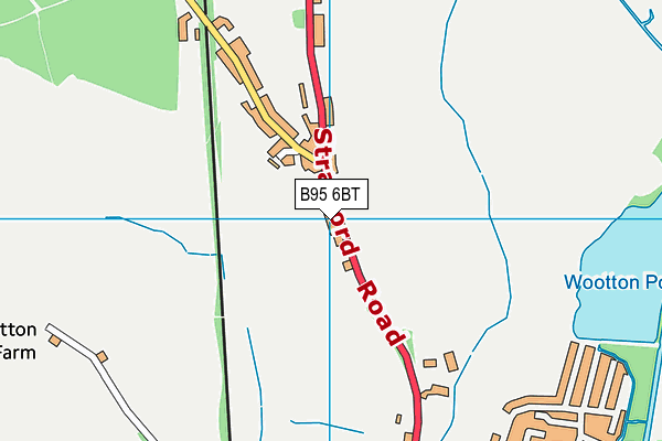 B95 6BT map - OS VectorMap District (Ordnance Survey)