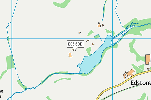 B95 6DD map - OS VectorMap District (Ordnance Survey)