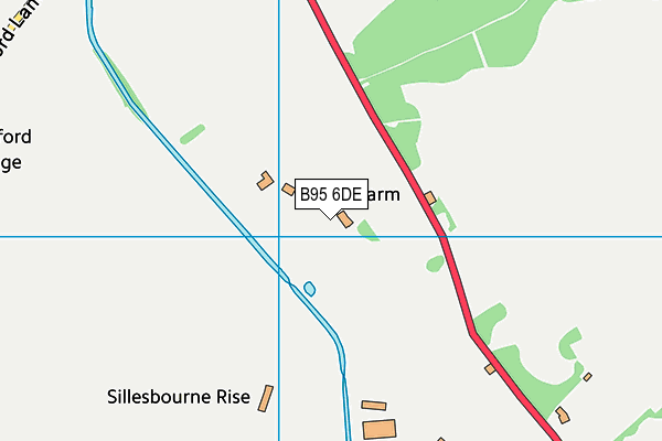 B95 6DE map - OS VectorMap District (Ordnance Survey)