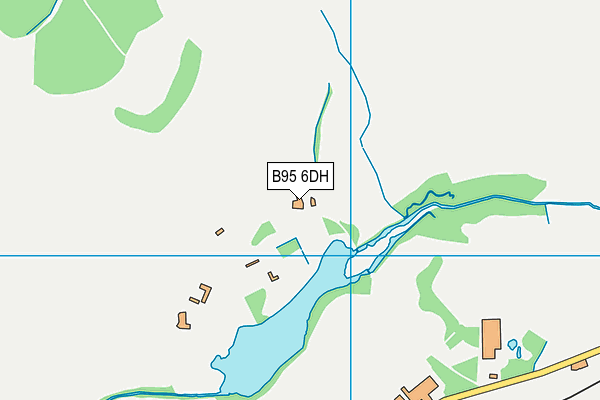 B95 6DH map - OS VectorMap District (Ordnance Survey)