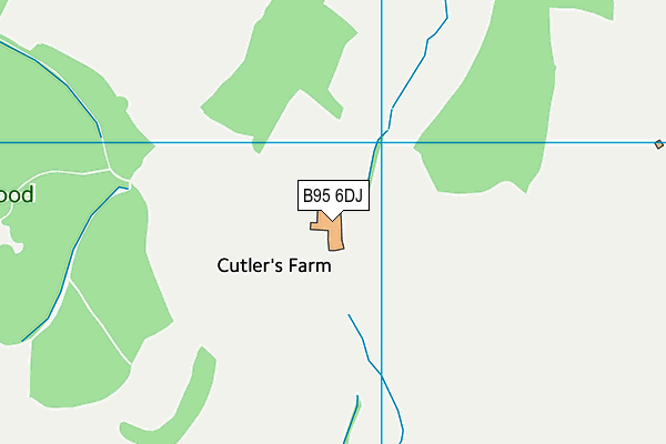 B95 6DJ map - OS VectorMap District (Ordnance Survey)