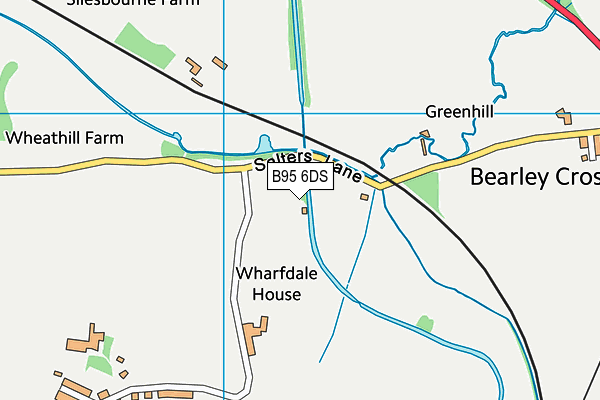 B95 6DS map - OS VectorMap District (Ordnance Survey)