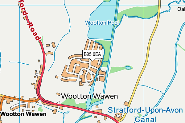 B95 6EA map - OS VectorMap District (Ordnance Survey)