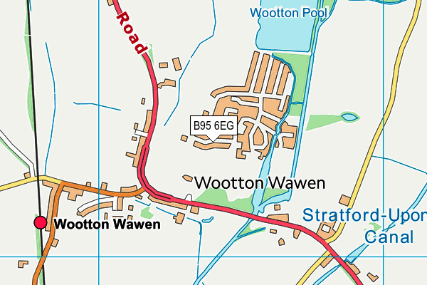 B95 6EG map - OS VectorMap District (Ordnance Survey)