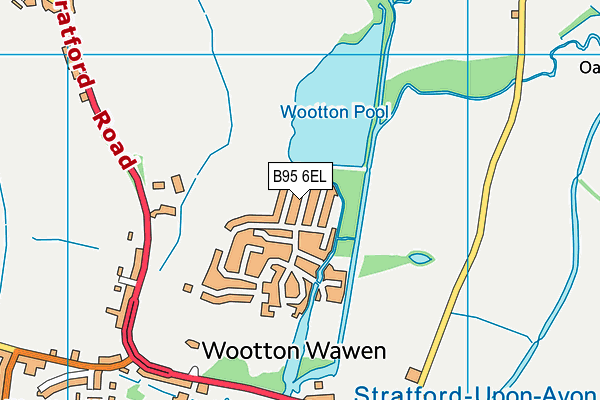 B95 6EL map - OS VectorMap District (Ordnance Survey)