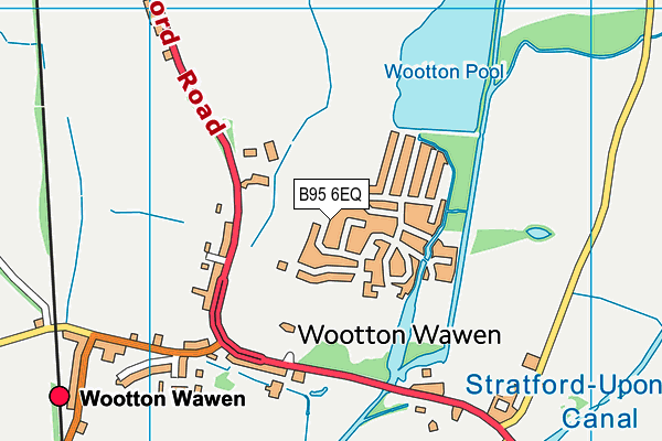 B95 6EQ map - OS VectorMap District (Ordnance Survey)