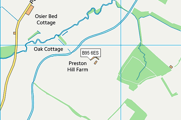 B95 6ES map - OS VectorMap District (Ordnance Survey)