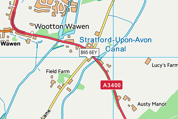 B95 6EY map - OS VectorMap District (Ordnance Survey)