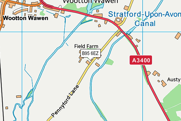 B95 6EZ map - OS VectorMap District (Ordnance Survey)