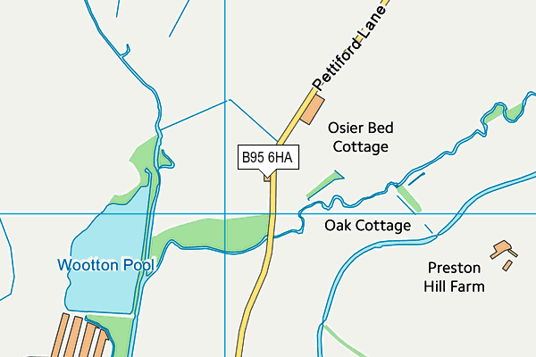 B95 6HA map - OS VectorMap District (Ordnance Survey)