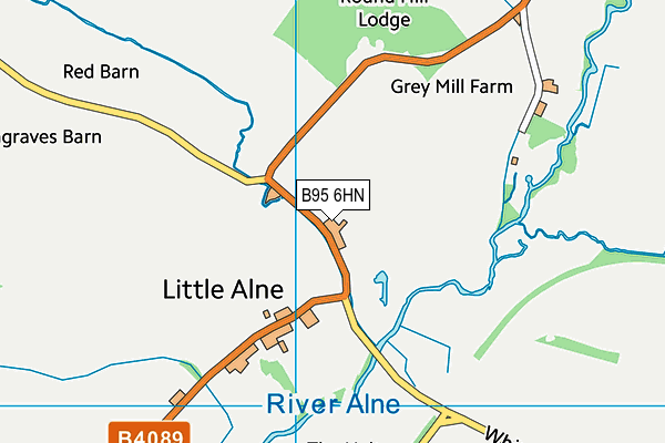 B95 6HN map - OS VectorMap District (Ordnance Survey)