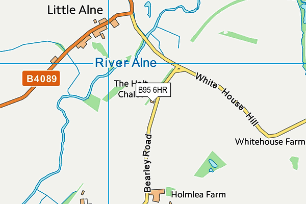 B95 6HR map - OS VectorMap District (Ordnance Survey)