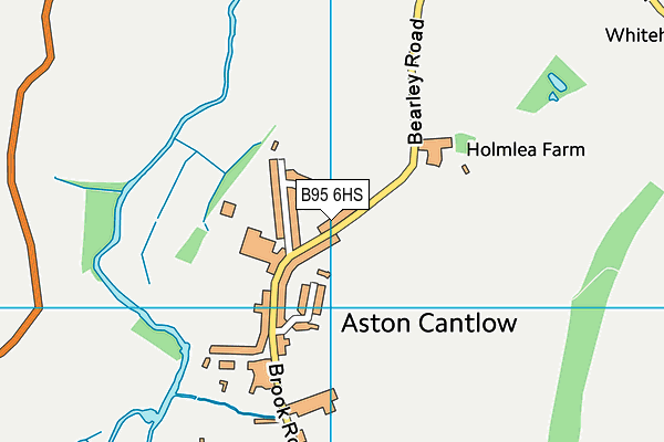 B95 6HS map - OS VectorMap District (Ordnance Survey)