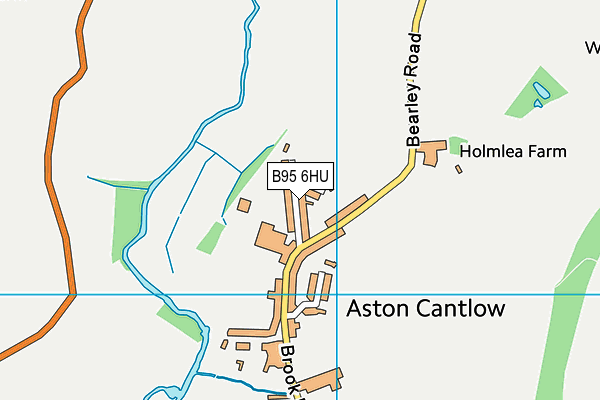 B95 6HU map - OS VectorMap District (Ordnance Survey)