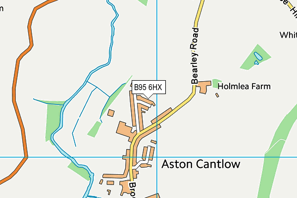 B95 6HX map - OS VectorMap District (Ordnance Survey)